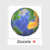 Vollständig die Erde mit topographischen Daten. Aufkleber (Blatt)