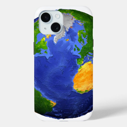 Vollständig die Erde mit topographischen Daten. Case-Mate iPhone Hülle (Rückseite)