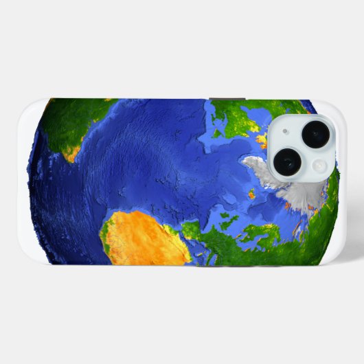 Vollständig die Erde mit topographischen Daten. Case-Mate iPhone Hülle (Rückseite (Horizontal))