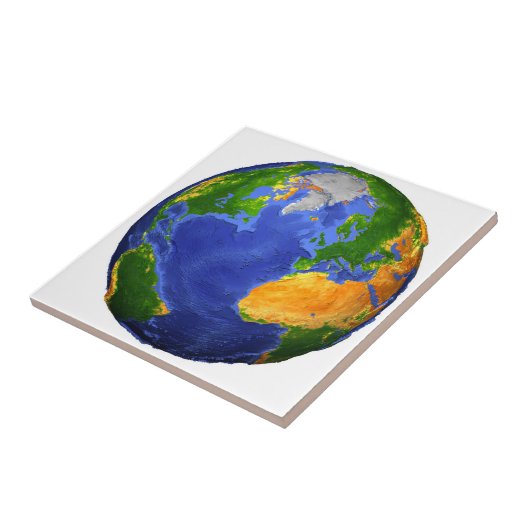 Vollständig die Erde mit topographischen Daten. Fliese (Seite)