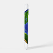 Vollständig die Erde mit topographischen Daten. iPhone 15 Hülle (Rechte Seite)