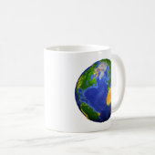 Vollständig die Erde mit topographischen Daten. Kaffeetasse (VorderseiteRechts)