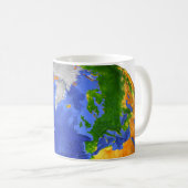 Vollständig die Erde mit topographischen Daten. Kaffeetasse (VorderseiteRechts)