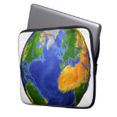 Vollständig die Erde mit topographischen Daten. Laptopschutzhülle (Vorderseite Links)