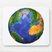Vollständig die Erde mit topographischen Daten. Mousepad (Vorne)