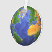 Vollständig die Erde mit topographischen Daten. Ornament (Vorderseite)