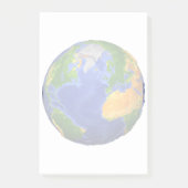 Vollständig die Erde mit topographischen Daten. Post-it Klebezettel (Vorderseite)