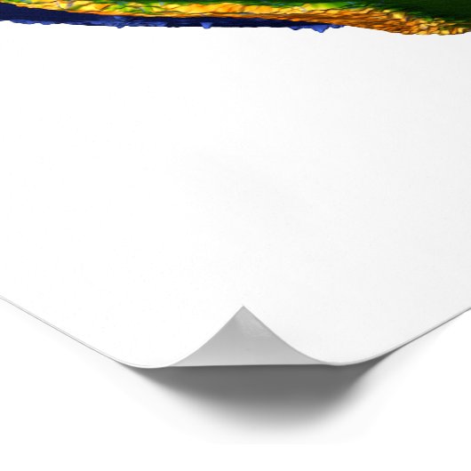 Vollständig die Erde mit topographischen Daten. Poster (Ecke)