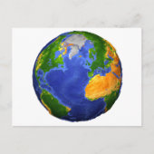 Vollständig die Erde mit topographischen Daten. Postkarte (Vorderseite)