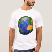 Vollständig die Erde mit topographischen Daten. T-Shirt (Vorderseite)