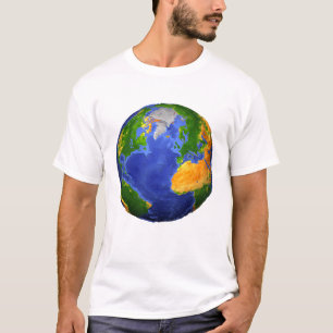 Vollständig die Erde mit topographischen Daten. T-Shirt