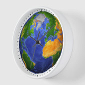 Vollständig die Erde mit topographischen Daten. Uhr (Winkel)