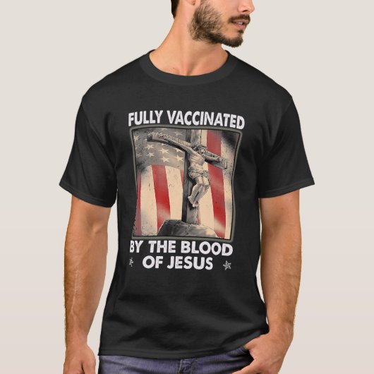 vollständig durch das Blut Jesu mit der Flagge C g T-Shirt (Vorderseite)