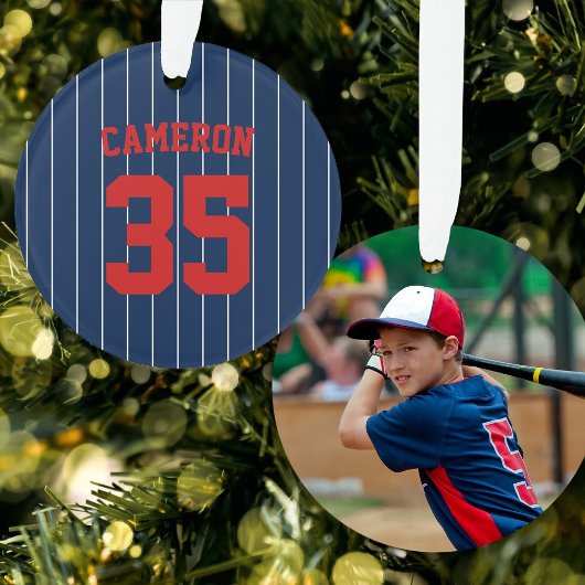 Vollständig editierbare Farben Baseball-Trikot-Str Ornament