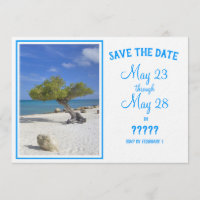 Vollständig editierbares Save-the-Date Aruba Divi