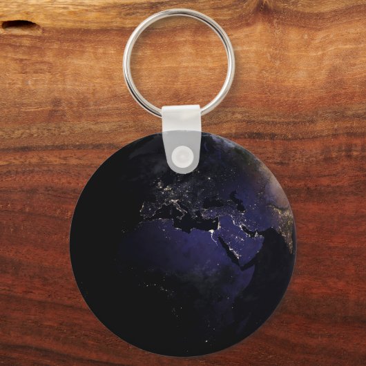 Vollständig erdacht, das die Lichter der Stadt Eur Schlüsselanhänger (Rückseite)