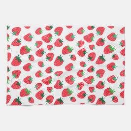 Vollständig Erdbeeren Geschirrtuch