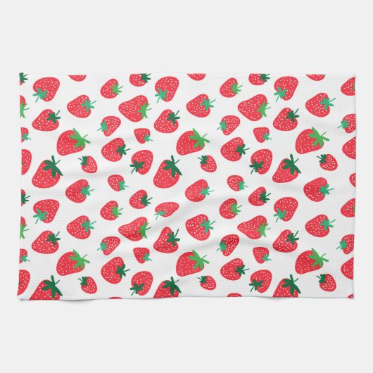 Vollständig Erdbeeren Geschirrtuch (Horizontal)