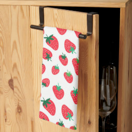 Vollständig Erdbeeren Geschirrtuch