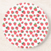 Vollständig Erdbeeren Getränkeuntersetzer (Vorne)