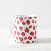Vollständig Erdbeeren Kaffeetasse (Vorderseite Links)