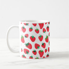 Vollständig Erdbeeren Kaffeetasse