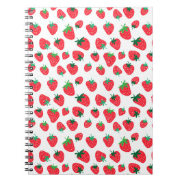 Vollständig Erdbeeren Notizblock