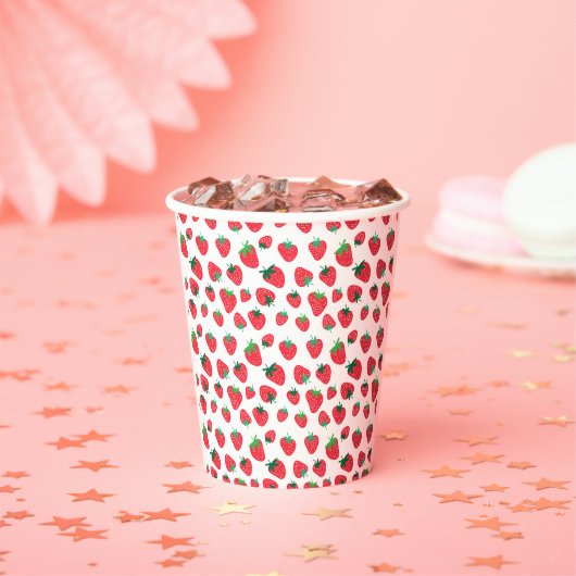 Vollständig Erdbeeren Pappbecher (Insitu)