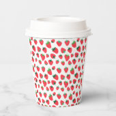 Vollständig Erdbeeren Pappbecher (Rückseite)