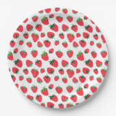 Vollständig Erdbeeren Pappteller (Vorderseite)