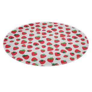 Vollständig Erdbeeren Schneidebrett