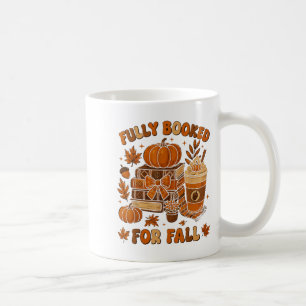 Vollständig gebucht für Fall Pumpkin Bücher Kaffee Kaffeetasse