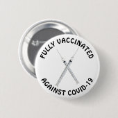 Vollständig gegen Covid-19, Coronavirus geimpft Button (Vorne & Hinten)
