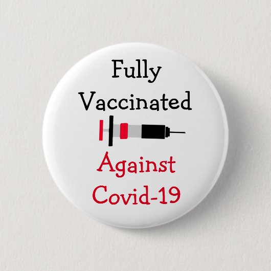 Vollständig gegen Covid-19 geimpft Button (Vorderseite)