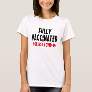 Vollständig gegen Covid-19 geimpftes T-Shirt