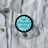 Vollständig gegen Covid 19-Taste geimpft Button (Beispiel)