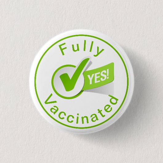 Vollständig gegen Covid 19-Taste geimpft Button (Vorderseite)