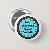 Vollständig gegen Covid 19-Taste geimpft Button (Vorne & Hinten)