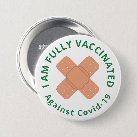 Vollständig geimpft button (Vorne & Hinten)