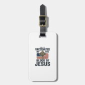 Vollständig geimpft durch das Blut Jesu Patriotisc Gepäckanhänger (Vorderseite vertikal)
