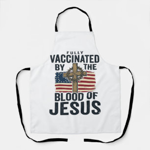 Vollständig geimpft durch das Blut Jesu Patriotisc Schürze