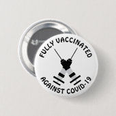 Vollständig geimpft gegen Covid-19, Coronavirus ab Button (Vorne & Hinten)