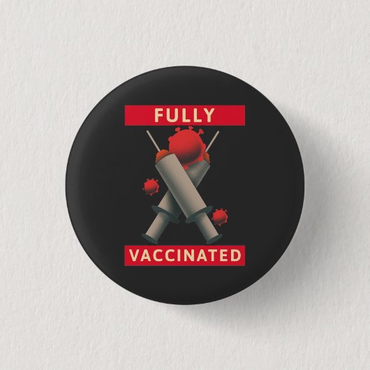 Vollständig geimpft - geimpft button (Vorderseite)