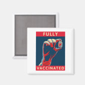 vollständig geimpft magnet (Vorderseite/Rückseite)