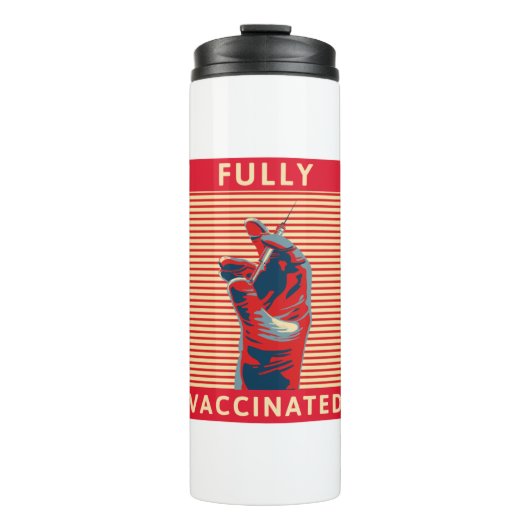 vollständig geimpft thermosbecher (Vorderseite)