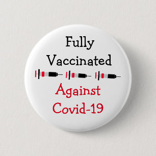 Vollständig geimpft und aufgefrischt gegen Covid-1 Button