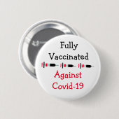 Vollständig geimpft und gegen Covid stimuliert - 1 Button (Vorne & Hinten)