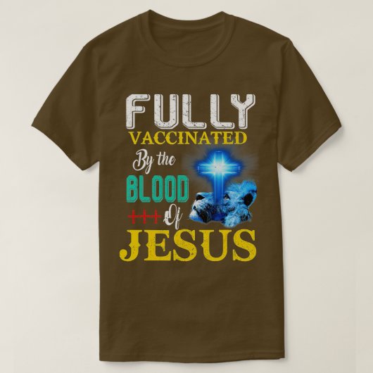 vollständig geimpft von der des Jesu Funny Christl T-Shirt (Design vorne)