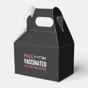 Vollständig geimpft, willkommen geschenkschachtel