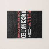 Vollständig geimpft, willkommen puzzle (Horizontal)